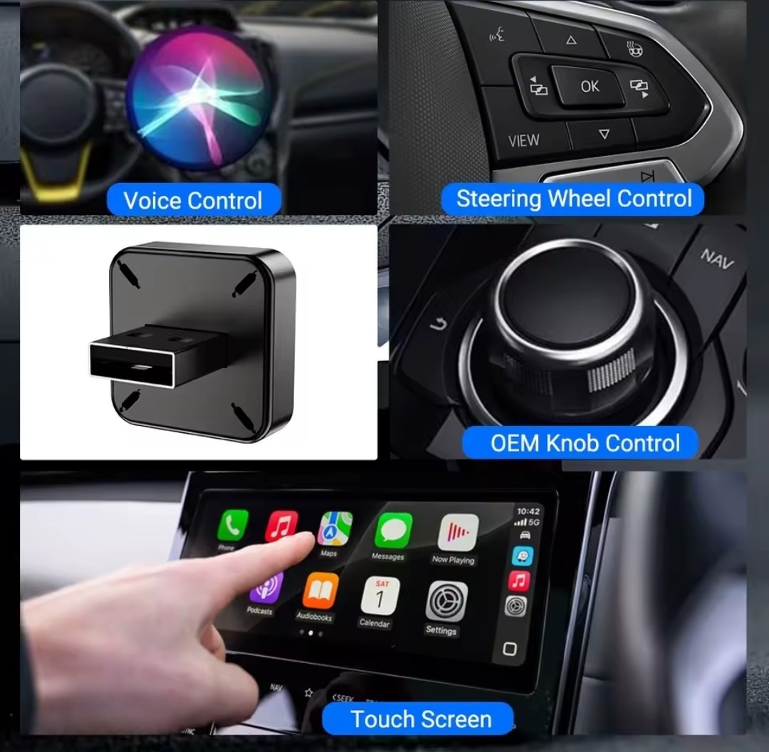 Adattatore Carplay Wireless Android per Auto Chiavetta 2in1 Plug Play usb - Miniatura 4