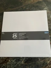 Paper Studio 25-pack White Cardstock Paper; 12x12;  65LB (176 gsm)