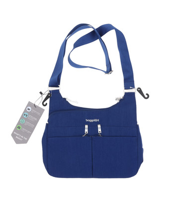 Baggallini X8202 Womens Pacific Nylon RFID Cross Over Crossbody Bag