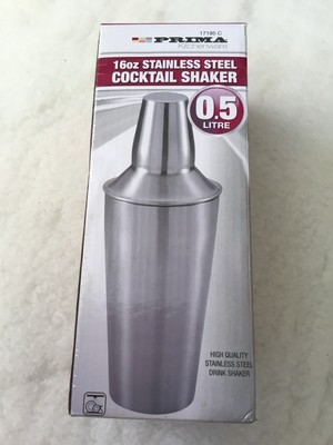 Neu Cocktail Shaker, 16oz, 0,5 Liter, Edelstahl, Hochwertiger Getränkebereiter