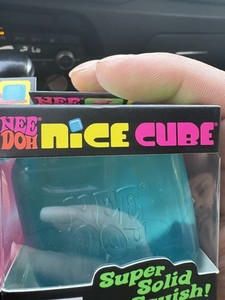 Nee Doh Nice Cube - Super Solid Squish! BLUE New Fun Stress Toy Anti Anxiety