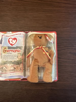 Ty Beanie Baby Germania Bear - Extremely Rare Item In Original Packaging