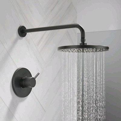   Delta Monitor Matte Black Wall Mount Rain Shower Trim Kit  (9858-0650)