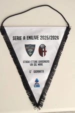 gagliardetto worn football LECCE-BOLOGNA FC 2025-2026 fussball pennant wimpel