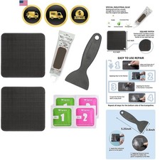 Hareyou Trampoline Patch Repair Kit 4"X 4" Square On Patches  Repair Trampol...