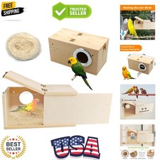 Acrylic Parakeet Nesting Box,Transparent Bird Breeding Box with Detachable Wo...