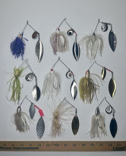 Lot of 9 Vtg Spinner Bait Fishing Lure Willow Blade Beater Mix EUC | eBay