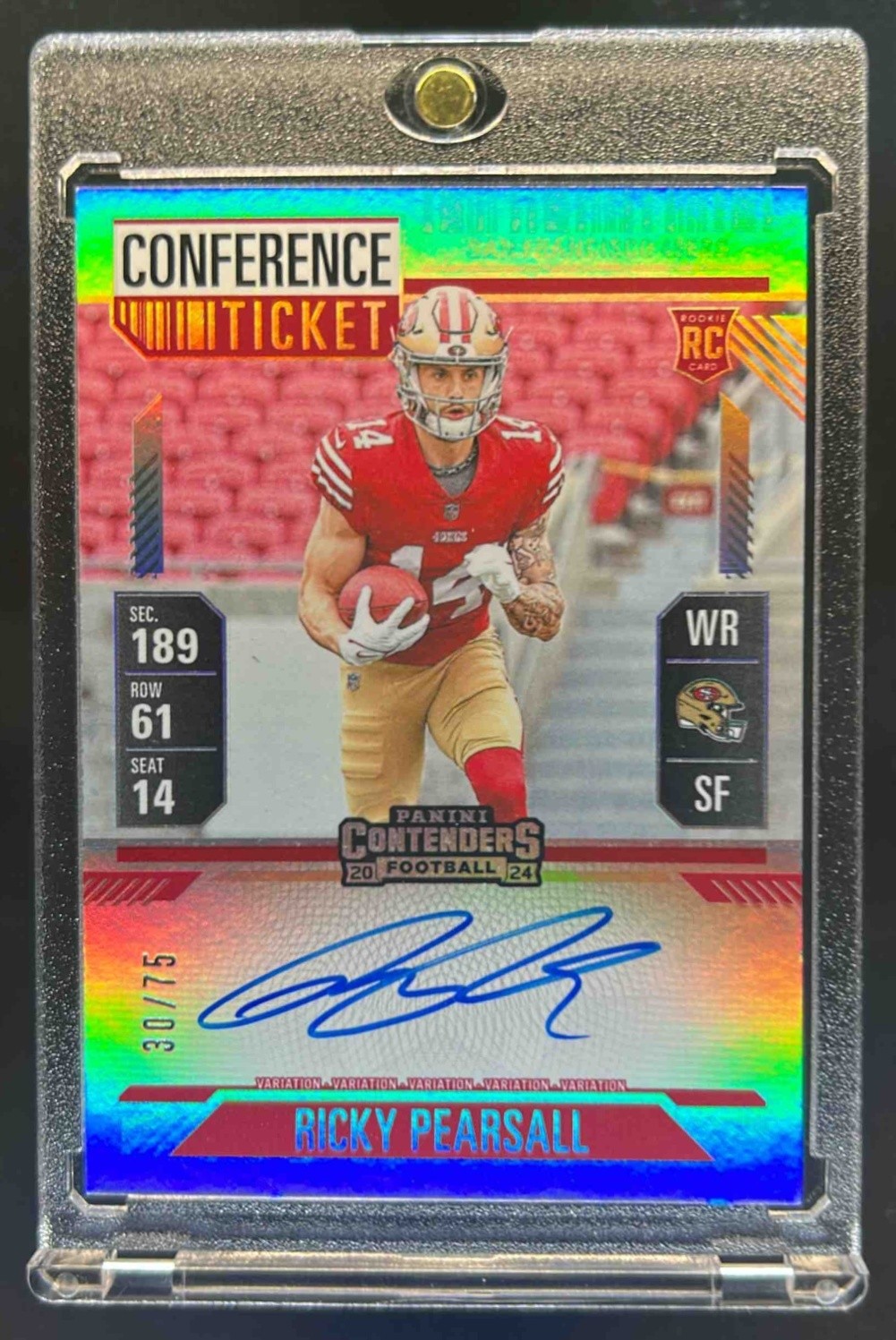 2024 Contenders Ricky Pearsall Rookie Ticket Variation Auto Conference #30/75