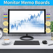 Monitor Memo Board, 4PCS Transparent Computer Monitor Side Panel Creative Des...