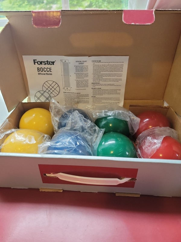 Vintage Forster Bocce Ball Competitors Set/Lawn Bowling 100MM Balls #6200 USA