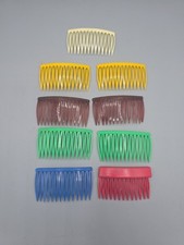 Lot Bundle Of Vintage Goody Side Comb Hair Pieces Colored