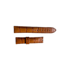Genuine Alligator Brown Watch Strap Band 20mm Padded  Stitched