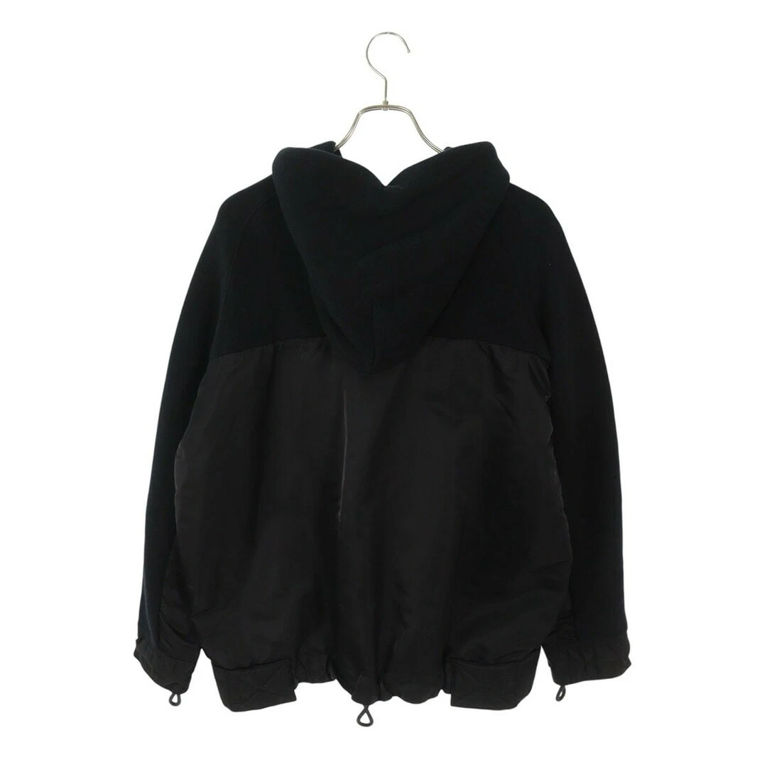 Sacai 18AW 18 01837m Zip Laterale Nylon Cotone Commutato Pullover Felpa con Cappuccio Uomo 1