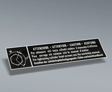 ADESIVO CHIUSURA TESTE VITI FIAT BRASILE (Fiorino, Duna, Mille, Uno CS)  11,2x27