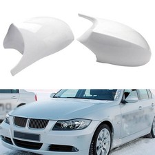 2X Weiß Spiegelkappen Gehäuse Für 3er BMW E90 E91 E92 E93 05-09 PRE-LCI M3-Stil