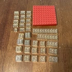 Vintage 1969 LEGO Samsonite Set 045-2 Assorted Parts Clear Bricks w Base