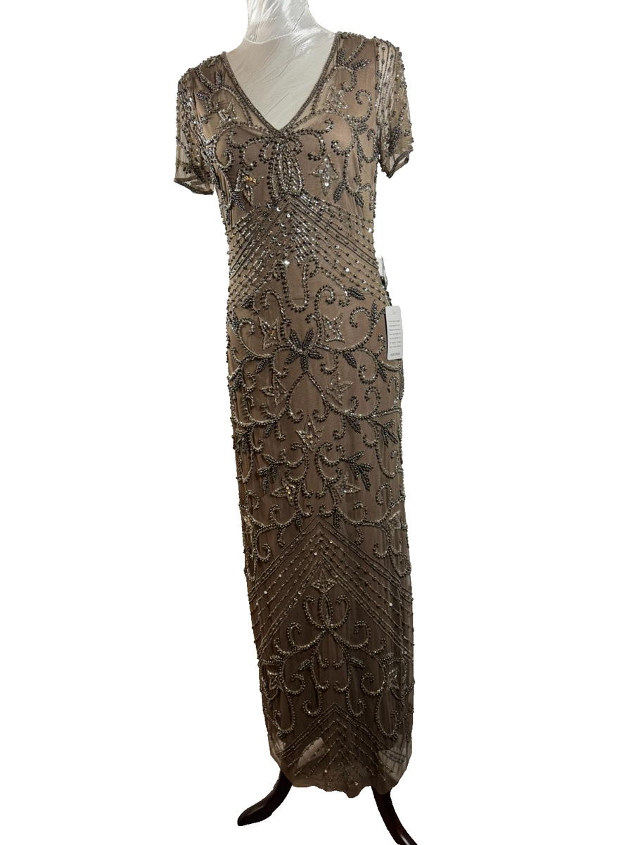 New Pisarro Nights Beaded Mesh Sequin Column Gown Spring Wedding Dress Sz 6 | eBay New Pisarro Nights Beaded Mesh Sequin Column Gown Spring Wedding Dress Sz 6 | eBay