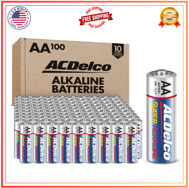 ACDelco AA Batteries, Super Alkaline AA Battery, 100-Count US-image