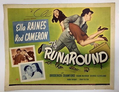 The Runaround 1946 Original Movie Poster Rod Cameron Ella Raines YeOldePoster