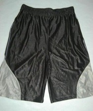 VICTORY Boys Sports Shorts BLACK GRAY ATHLETIC 2 Pockets S 6/7 M 8/10  L12/14