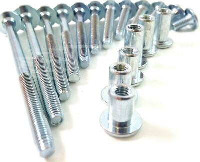 M6 x 50mm FURNITURE JOINT CONNECTOR BOLTS FIXINGS ALLEN KEY SOCKET HEAD BZP