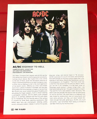 Motorhead Overkill/AC/DC Highway To Hell Album Cover Art PICTURE/PRINT 12" x 9" - Imagen 2 de 4