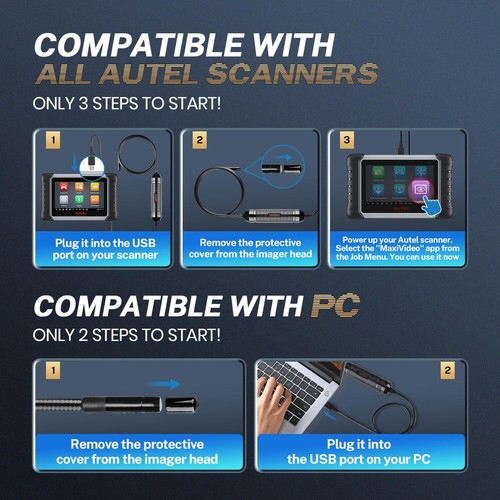 Autel MaxiVideo MV108S 8.5mm Digital Inspection Camera For MaxiSys Tablet Kits - Bild 8 von 9