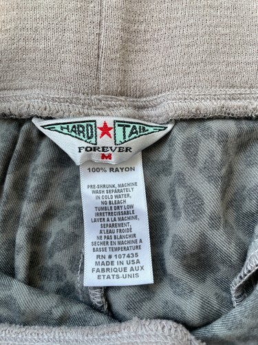 Hard Tail Leopard Jogger Pants Womens M Drawstring Rayon Animal Print Athleisure - Picture 5 of 8