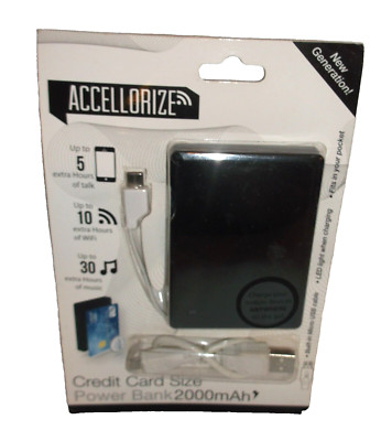 NIP Accellorize Credit Card Size Power Bank 2000mAh