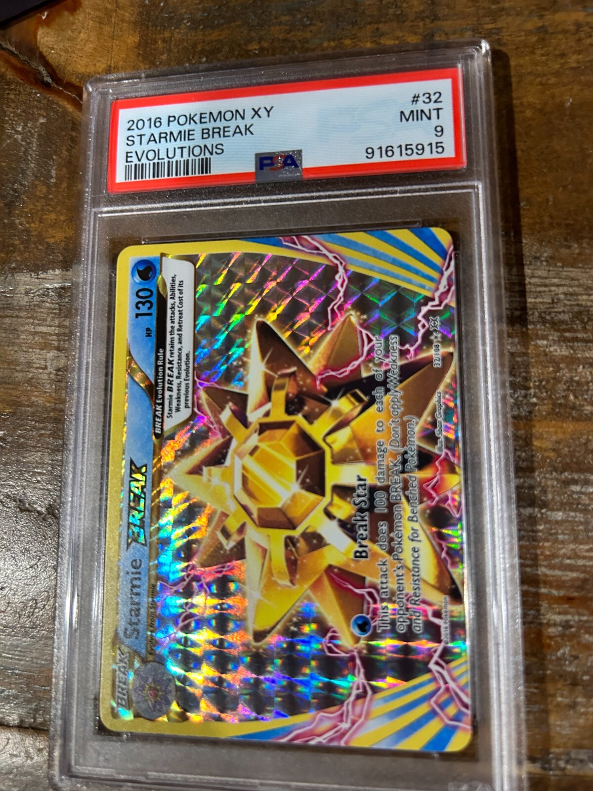 POKEMON 2016 XY Evolutions STARMIE Break #32 PSA 9 Mint RARE
