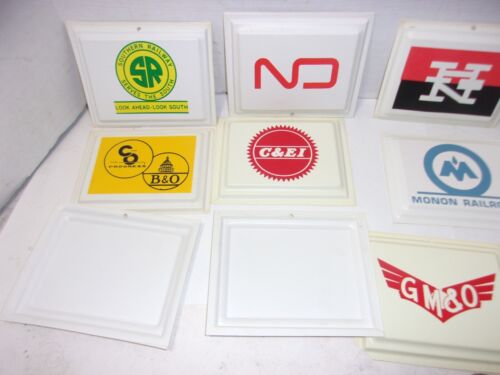 9 Vintage Small Plastic Railroad Sign Lot Advertising - Picture 6 of 6