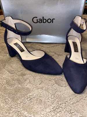 Gabor Women's 21.340.16 Atlantik Blue Dress Heel Pumps Block 2  Heel Sz US 6