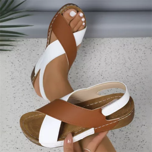 Damen Orthopädische Sandalen Bequeme Hausschuhe Peep Toe Offener Schuhe Sommer - Bild 9 von 25