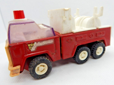 Buddy L Corp Red Fire Truck Pressed Steel Made in Japan 5-1/4'' FireTruck Toy Car