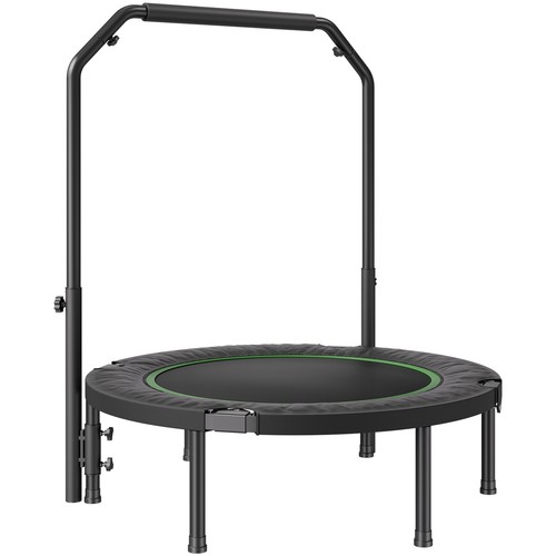 VEVOR 40" Foldable Mini Fitness Trampoline Adults Exercise Rebounder with Handle - Picture 10 of 12