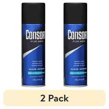 Consort For Men Hair Spray Aerosol Unscented Extra Hold 8.30 oz 2 pack 