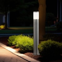 AußEnleuchte Stehlampe Standleuchte E27 Edelstahl Opal Wegelampe Gartenleuchte