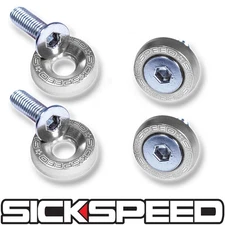 4 PC POLISHED 5MM WINDSCREEN FENDER WASHER BOLT KIT FOR MOTORCYCLE WINDSHIELD M5