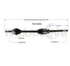 Surtrack Front Passenger Right CV Axle Shaft TO-8346
