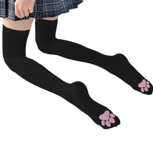 Cat Paw Socks Kawaii 3D Cat Claw Women Stocking Paw-Pad Thigh High - Picture 13 of 14