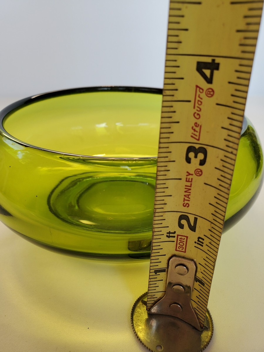 Vintage Mid Century Modern Viking Glass Long Tail Bird Candy Dish