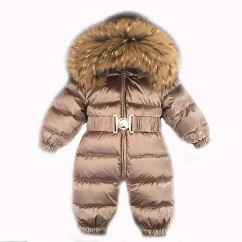 Invierno Bebé Niño Mamelucos Grueso Niño Pequeño Traje de Nieve Piel Con Capucha Mono Niños Conjunto - Imagen 34 de 38