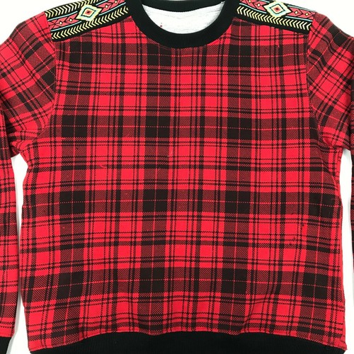 Camisa Pullover Parche Codo Cuello Redondo Hombros Suroeste Buffalo Cuadros S Roja - Imagen 2 de 9