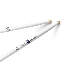 Drum Sticks White Hickory Pair Wood Tip Consistent Weight for Drumming