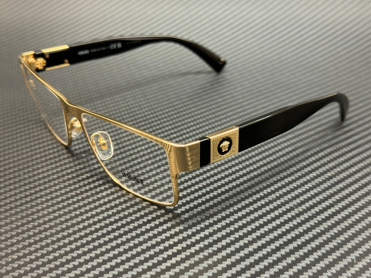 VERSACE VE1274 1002 Gold Black Men's 57 mm Eyeglasses | eBay VERSACE VE1274 1002 Gold Black Men's 57 mm Eyeglasses | eBay