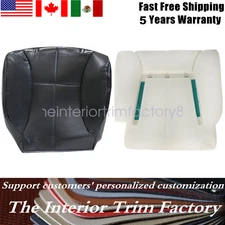 For 1998-2002 Dodge Ram 1500 Driver Bottom Seat Cover Drak Gray & Foam Cushion