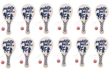 (Choose 4, 6, 12) HIGH FLYER PADDLE BALL (9 inch) Novelty Game Toys Party Favor