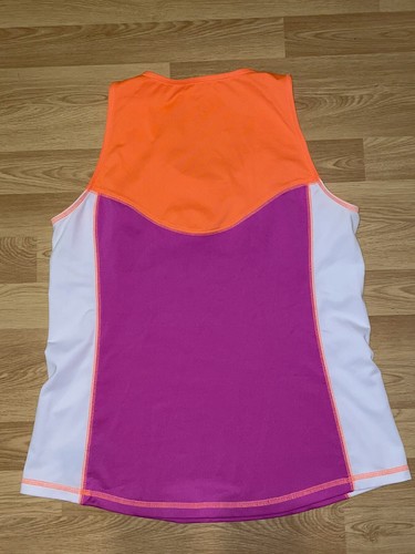 Jofit Womens Golf Tank Top Shirt Size L Neon Pink Orange Sleeveless - Picture 6 of 6