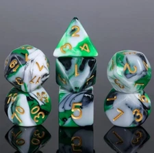 NEW RPG / D&D Dice Set of 7 - Mint Shake