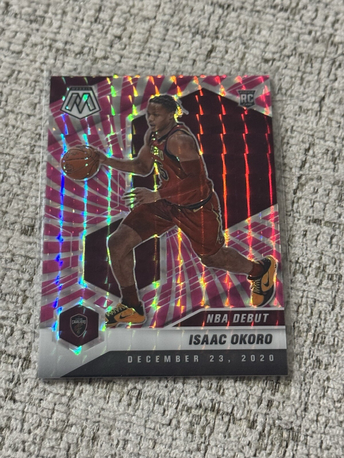 2020-21 Isaac Okoro Panini Mosaic Pink Swirl Rookie RC /11 #271